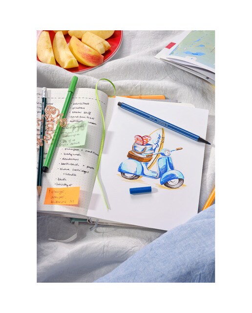 Estojo Zebrui com 12 Canetas de Feltro Premium Pen 68 - Multicolor Multicolor-4