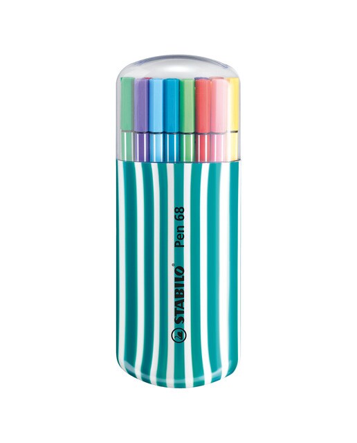 Estojo Zebrui com 12 Canetas de Feltro Premium Pen 68 - Multicolor Multicolor-1
