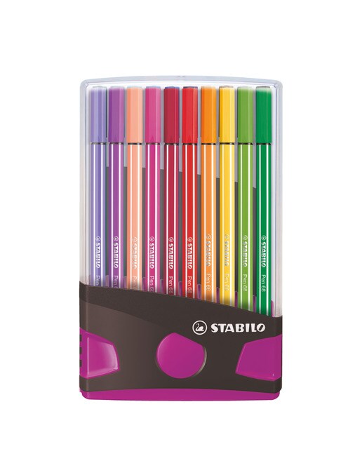 Estojo ColorParade 20 Canetas de Feltro Premium Pen 68 - Multicolor Multicolor-1