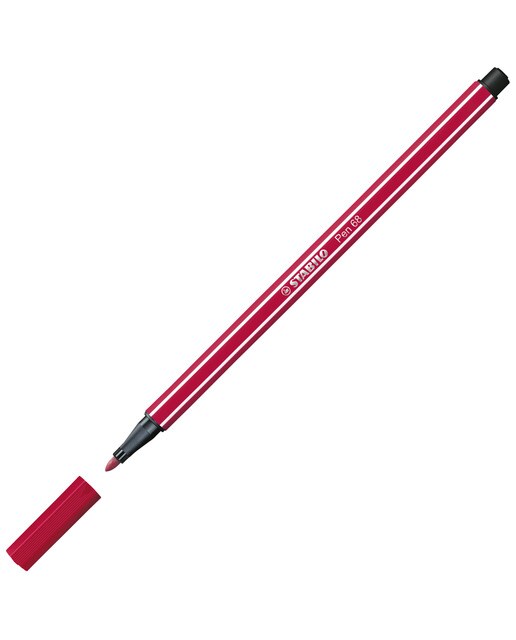 Caneta de Feltro Premium Pen 68 - Vermelho-Escuro Vermelho-escuro-2