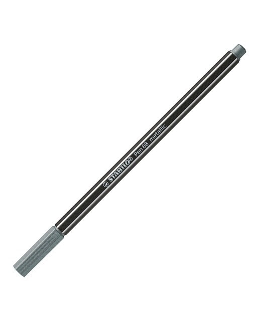 Caneta de feltro Metálica Pen 68 Metallic Cor Prateado Prata-1