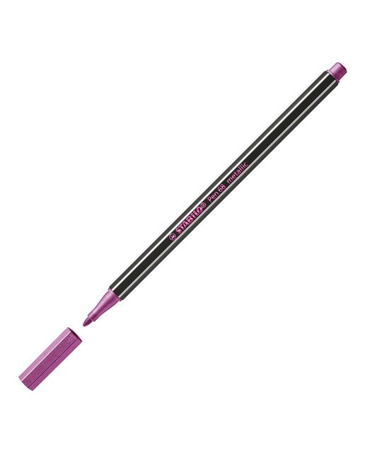Caneta de feltro Metálica Pen 68 Metallic Rosa Metalizado NOVIDADE Rosa-2