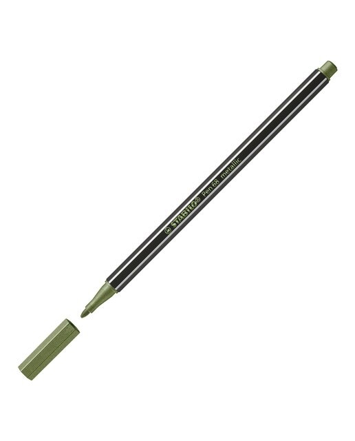 Caneta de feltro Metálica Pen 68 Metallic Verde-claro Metalizado NOVIDADE Verde-2