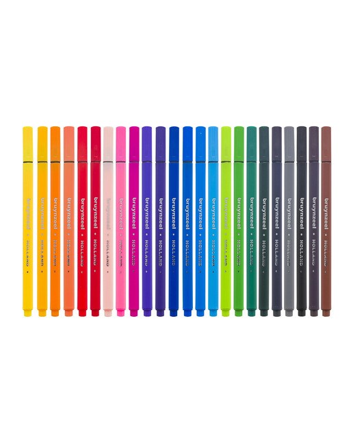 Conjunto de 24 Canetas de Feltro de Ponta Fina - Multicolor Multicolor-2