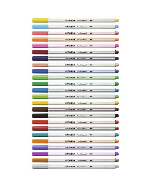 Estojo ARTY de 12 Canetas de Feltro Premium Ponta de Pincel 68 Brush - Multicolor Multicolor-2
