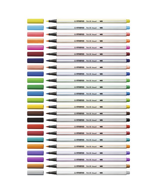 Pack ARTY de 18 Rotuladores Premium Punta de Pincel Pen 68 brush STABILO Multicolor Multicolor-3