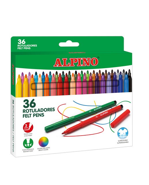 Pack de 36 Canetas de Feltro - Multicolor Multicolor-1