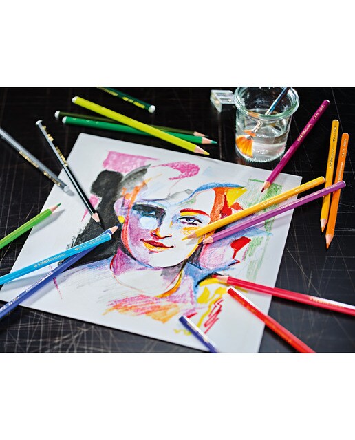 Estojo ARTY "Creative Set" com 12 Canetas de Feltro de Ponta Fina Point 88 + 8 Canetas de Feltro Premium Pen 68 + 12 Lápis de Cor Aguarelável Aquacolo Multicolor-3