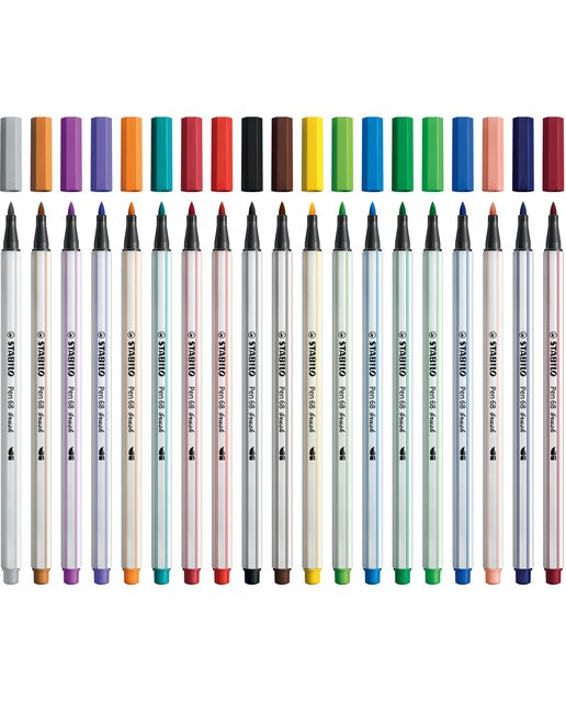 Estojo ARTY "Creative Set" com 12 Canetas de Feltro de Ponta Fina Point 88 + 8 Canetas de Feltro Premium Pen 68 + 12 Lápis de Cor Aguarelável Aquacolo Multicolor-5