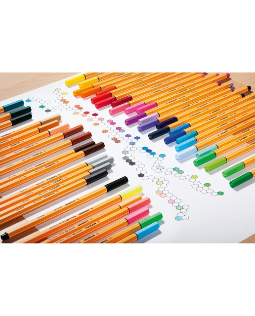 Estojo ARTY "Creative Set" com 12 Canetas de Feltro de Ponta Fina Point 88 + 8 Canetas de Feltro Premium Pen 68 + 12 Lápis de Cor Aguarelável Aquacolo Multicolor-7