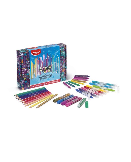 Kit colorear purpurina caja cartón Maped Multicolor-1