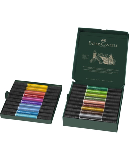 Estojo de Cartão com 20 Canetas de Feltro Pitt Artist Pen Dual Marker com Dupla Ponta Multicolor-3
