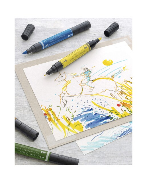 Estojo de Cartão com 20 Canetas de Feltro Pitt Artist Pen Dual Marker com Dupla Ponta Multicolor-5