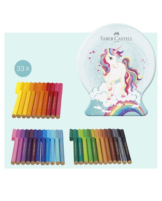 Estojo de Metal com 33 Marcadores Connector Bola de Neve Multicolor-2