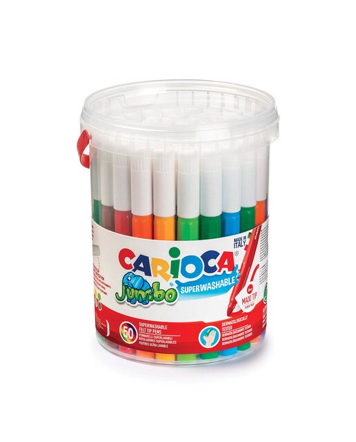 Frasco de 50 Marcadores Superlaváveis Jumbo Multicolor-1