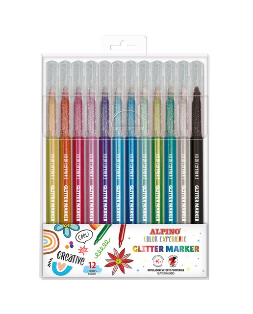 Imagem 0 de Pack 12 Marcadores Glitter Marker Color Experience