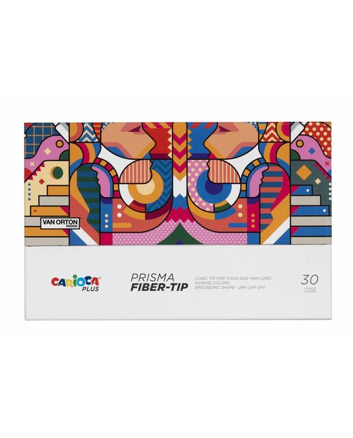 Pack de 30 Canetas de Feltro Coloridas Caixa Premium Multicolor-1