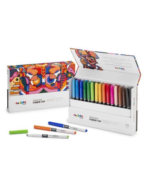 Pack de 30 Canetas de Feltro Coloridas Caixa Premium Multicolor-2