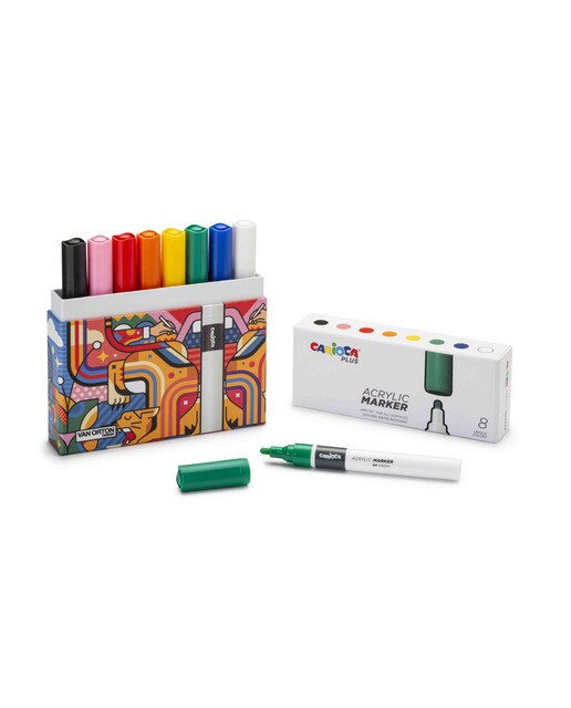 Pack de 8 Canetas de Feltro Acrílicas Multicolor-2