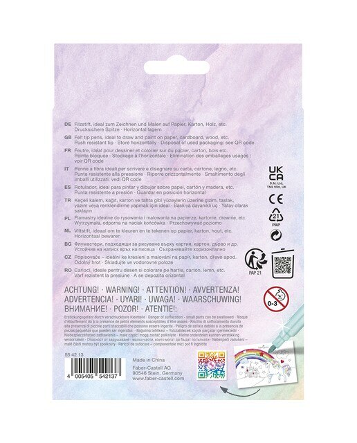 Pack 10 + 3 rotuladores escolares unicornio Faber-Castell Multicolor-2