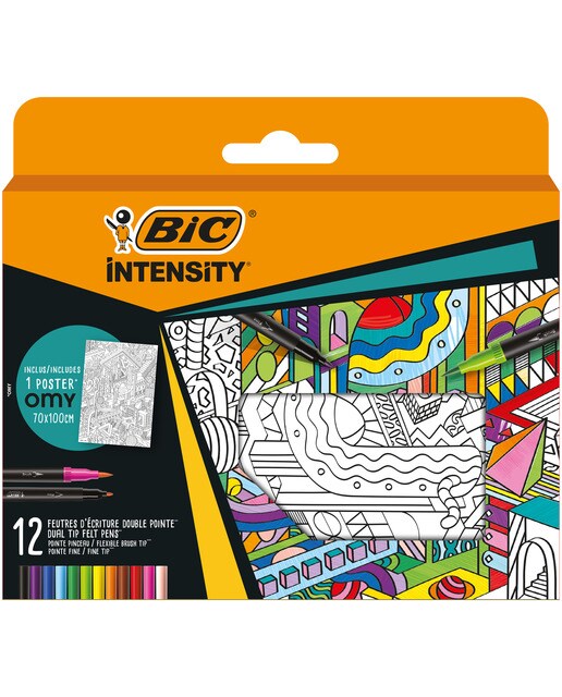 Imagen 0 de Pack regalo Intensity BIC 12 rotuladores + 1 poster