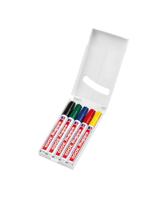 Conjunto de 5 marcadores edding 3000 cores clássicas Multicolor-2
