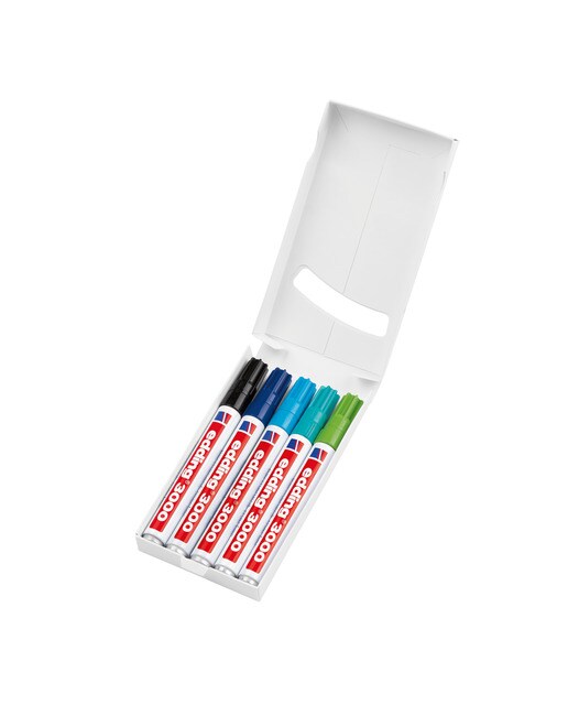 Conjunto de 5 marcadores edding 3000 cores fixes edding Multicolor-2