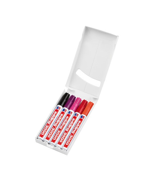 Conjunto de 5 marcadores edding 3000 cores quentes edding Multicolor-2