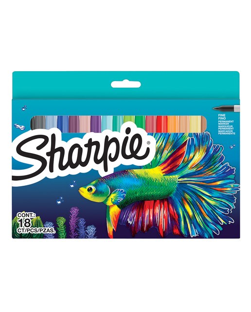 Caixa de 18 canetas de FeltroPermnente Sharpie Fine - Multicolor Multicolor-13