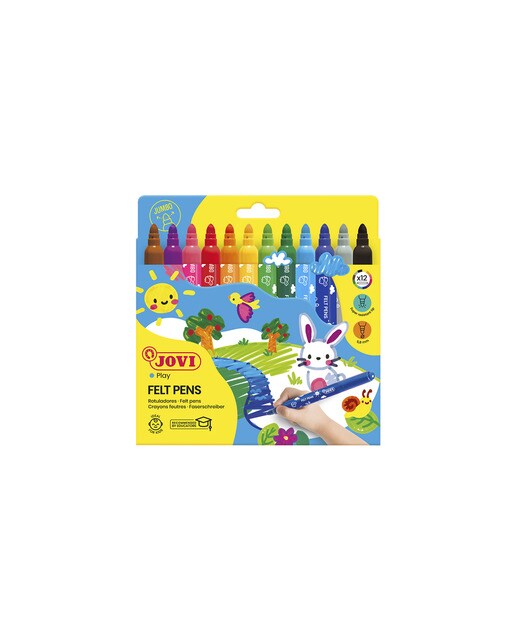 FELT PENS 12 canetas de feltro JUMBO Jovi Multicolor Multicolor-1