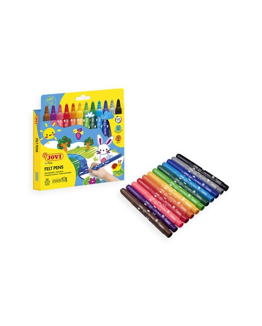 FELT PENS 12 canetas de feltro JUMBO Jovi Multicolor Multicolor-3