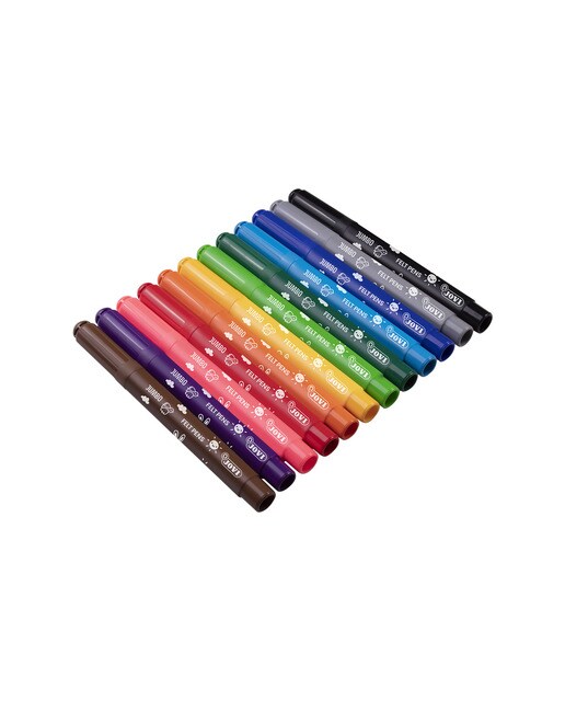 FELT PENS 12 canetas de feltro JUMBO Jovi Multicolor Multicolor-4