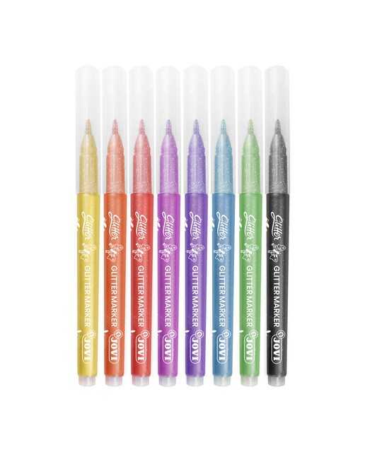 GLITTER MARKER 8 marcadores Jovi Multicolor Multicolor-4