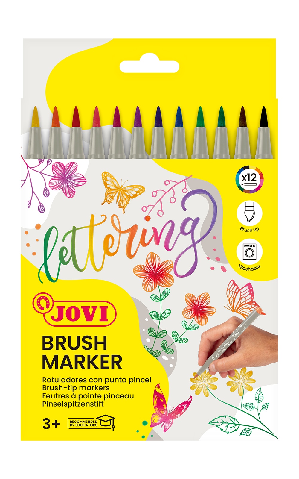 Imagen 0 de BRUSH MARKER 12 rotualdores Jovi Multicolor