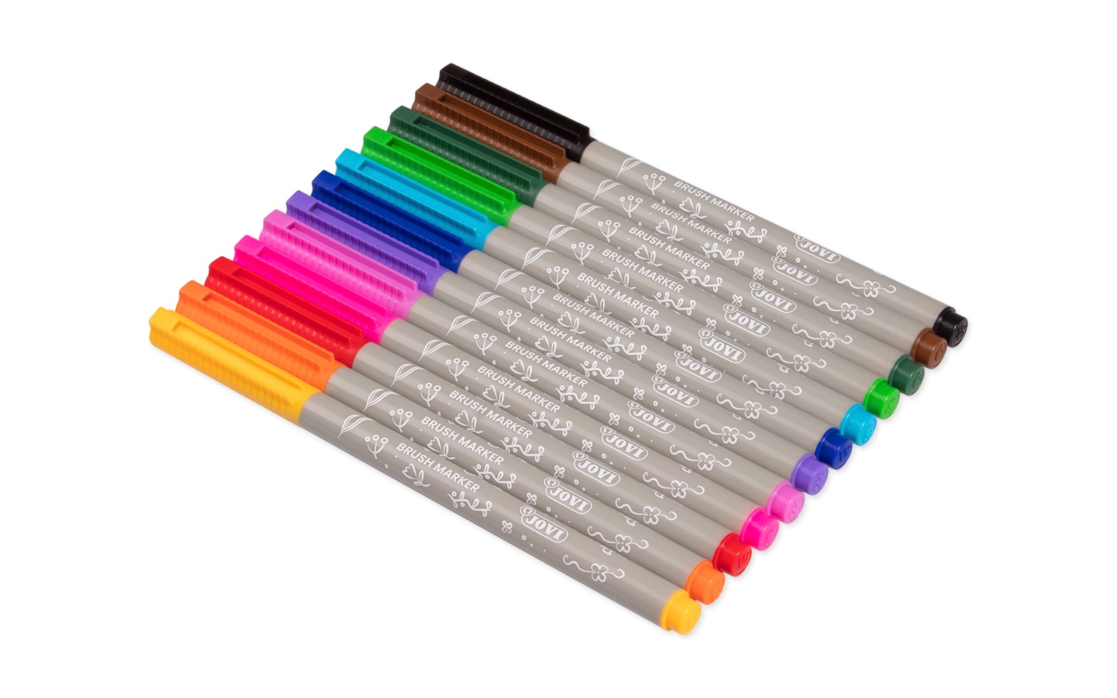 BRUSH MARKER 12 rotualdores Jovi Multicolor Multicolor-2