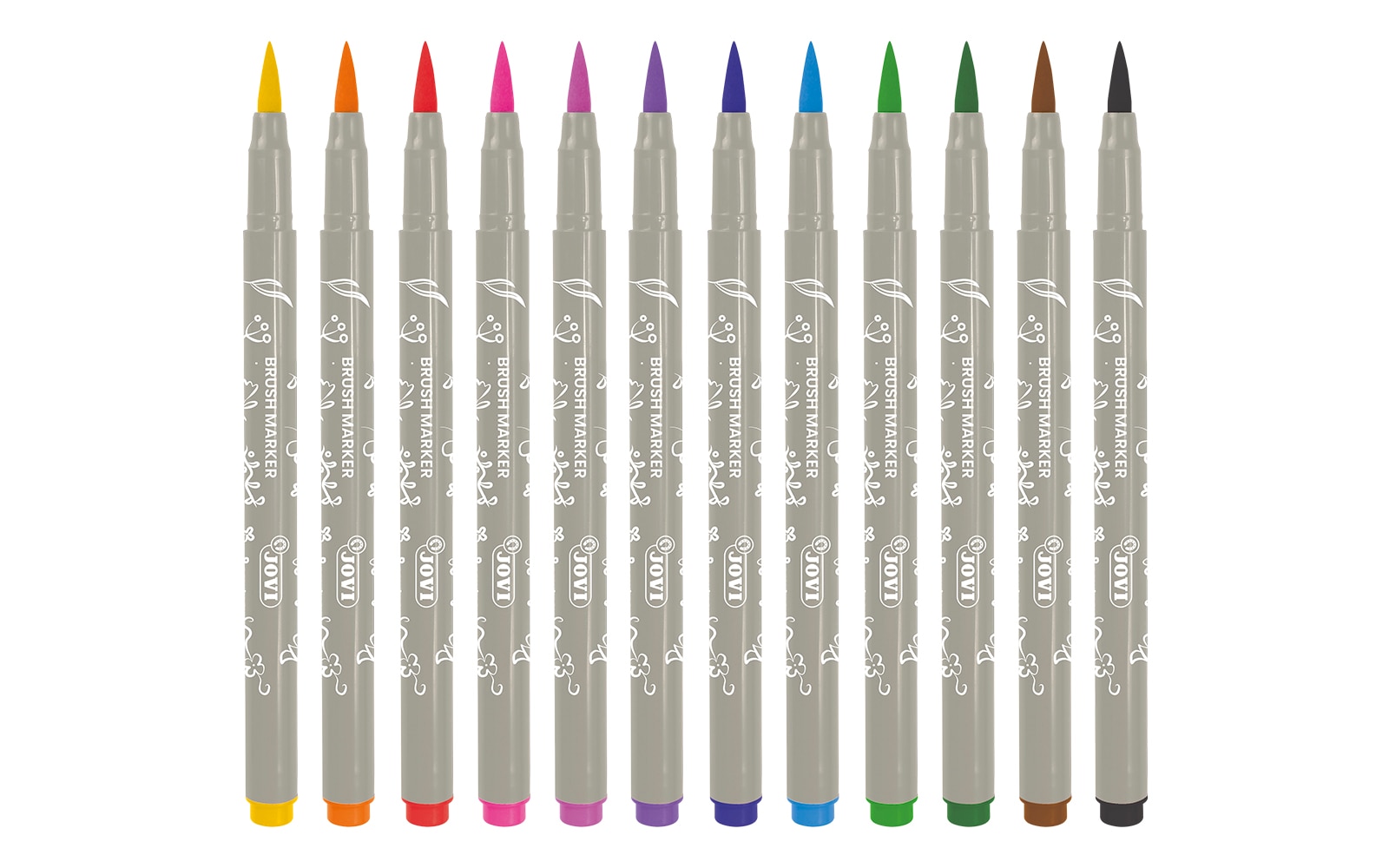 BRUSH MARKER 12 rotualdores Jovi Multicolor Multicolor-3