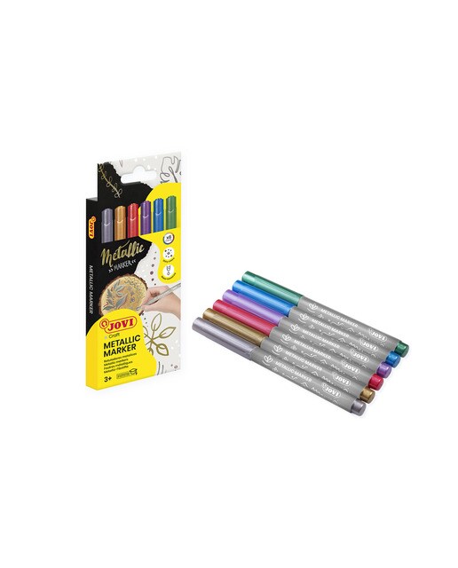 MARCADORES METÁLICOS 6 canetas de feltro Jovi Multicolor Multicolor-3