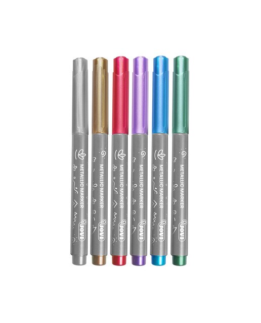 MARCADORES METÁLICOS 6 canetas de feltro Jovi Multicolor Multicolor-4