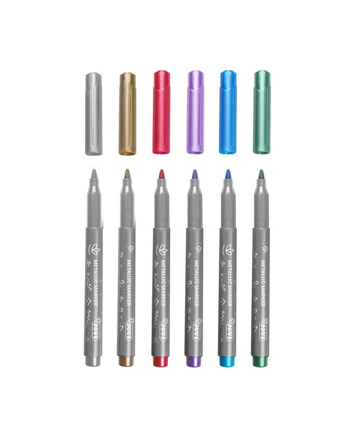 MARCADORES METÁLICOS 6 canetas de feltro Jovi Multicolor Multicolor-5