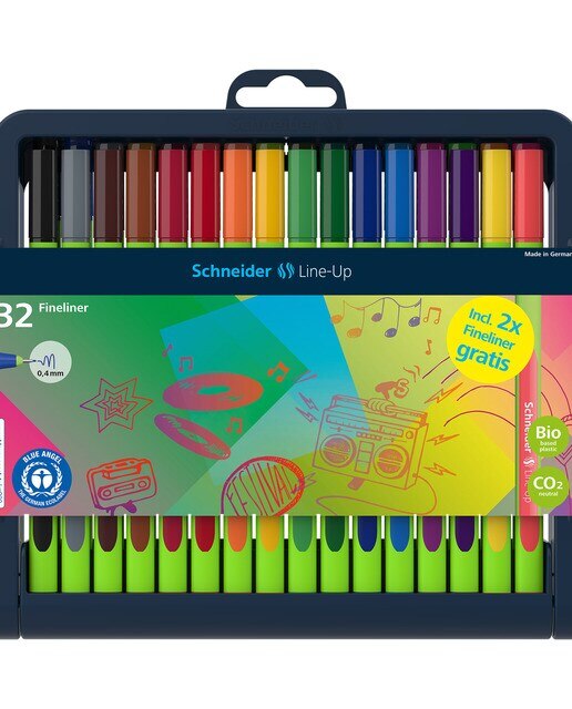 Pack 30 unidades Fineliner LineUp 0,4 Schneider multicolor Multicolor-1