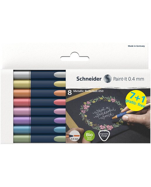 Imagen 0 de Caja Metallic Rollerball PAINT-IT 050  - 8 piezas Schneider multicolor