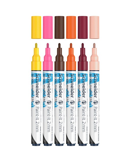 Imagen 0 de Pack 6 marcadores Paint-it 310 2mm Schneider colores surtidos