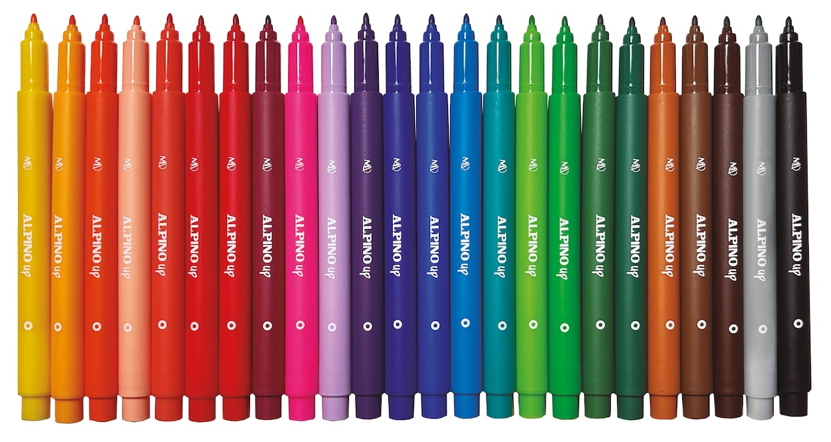 Conjunto de 24 canetas de feltro Alpino Up com ponta de 1 mm e 12 cores 3