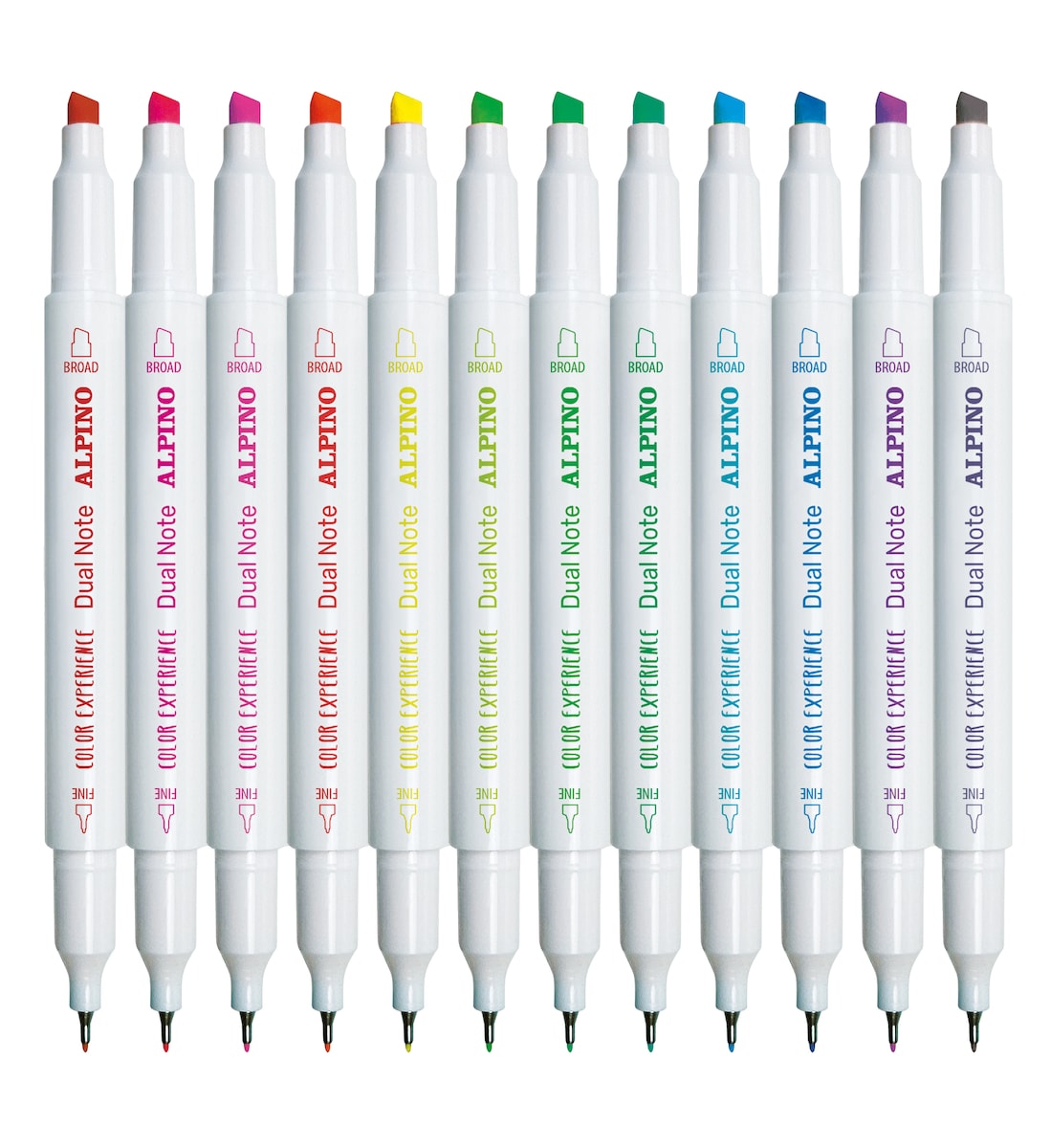 Conjunto de 12 marcadores dual note color experience 3