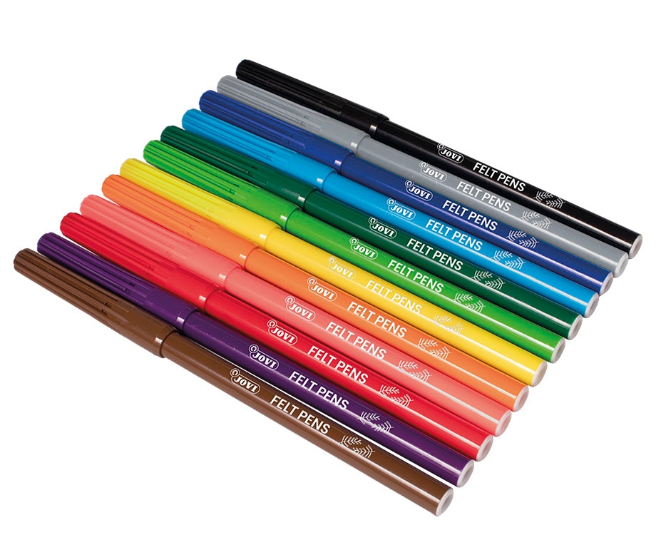 Pack de 12 rotuladores FELT PEN trazo fino colores surtidos Multicolor-4