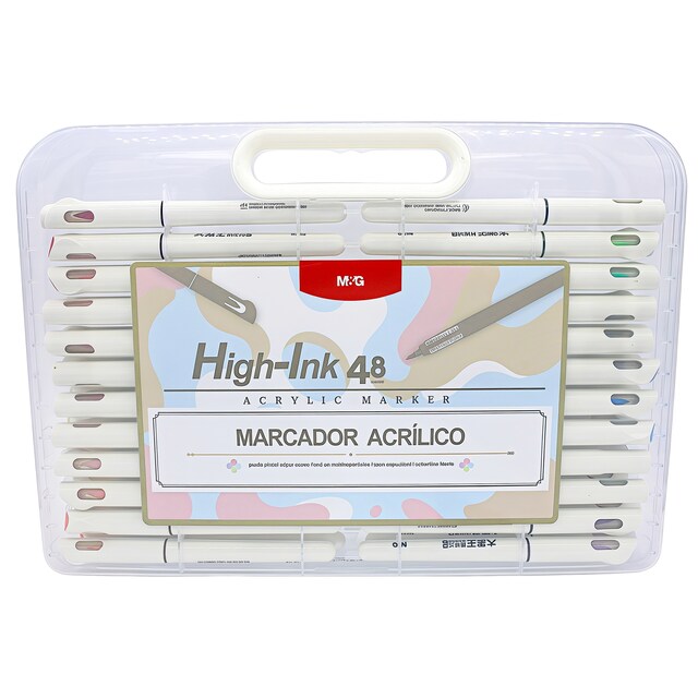 Imagem 0 de Marcadores Acrílico Pincel set 48 Cores