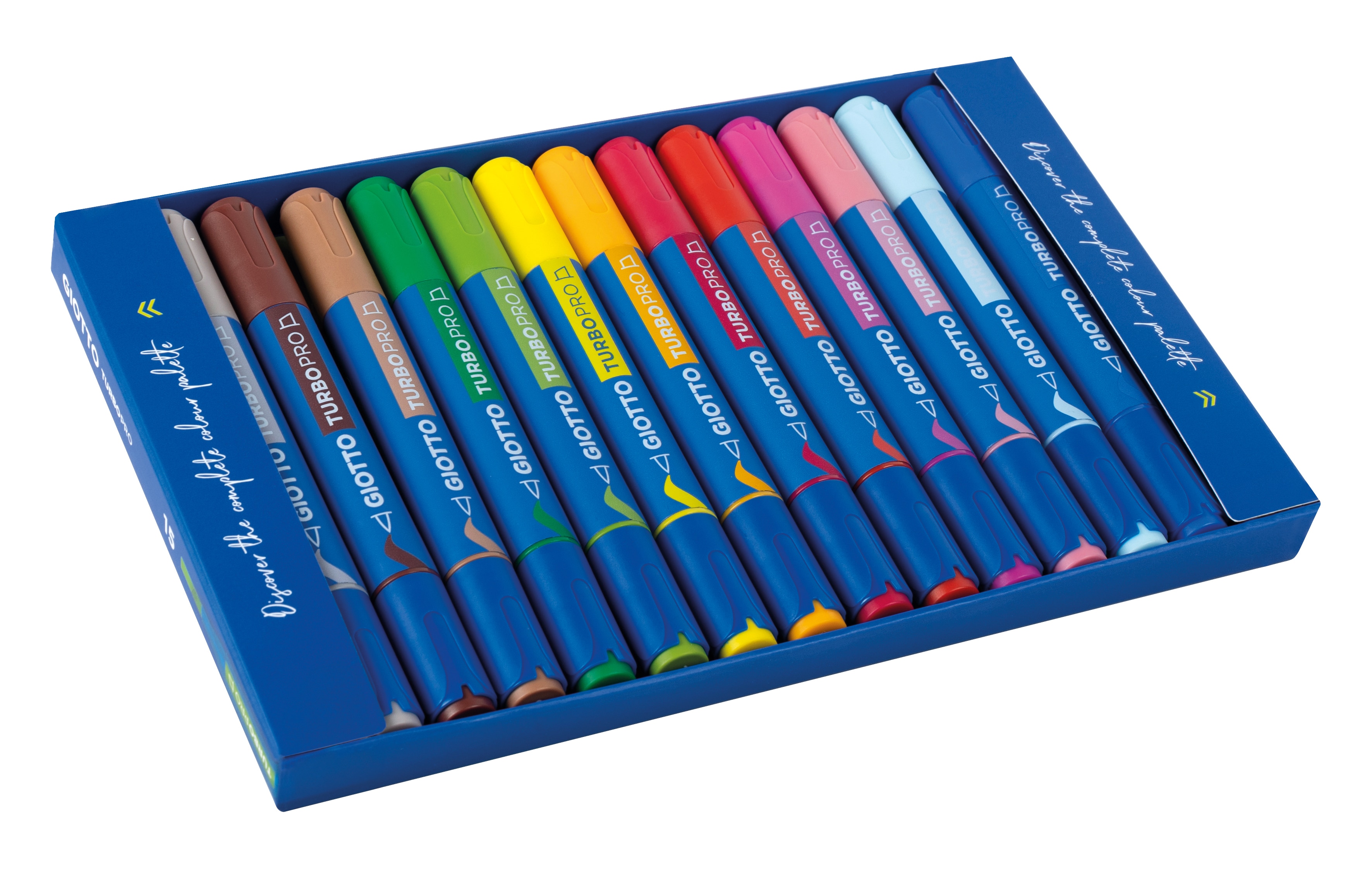 Rotuladores de doble punta, forma redonda, 15 unidades, Turbo Pro GIOTTO, colores surtidos Multicolor-3