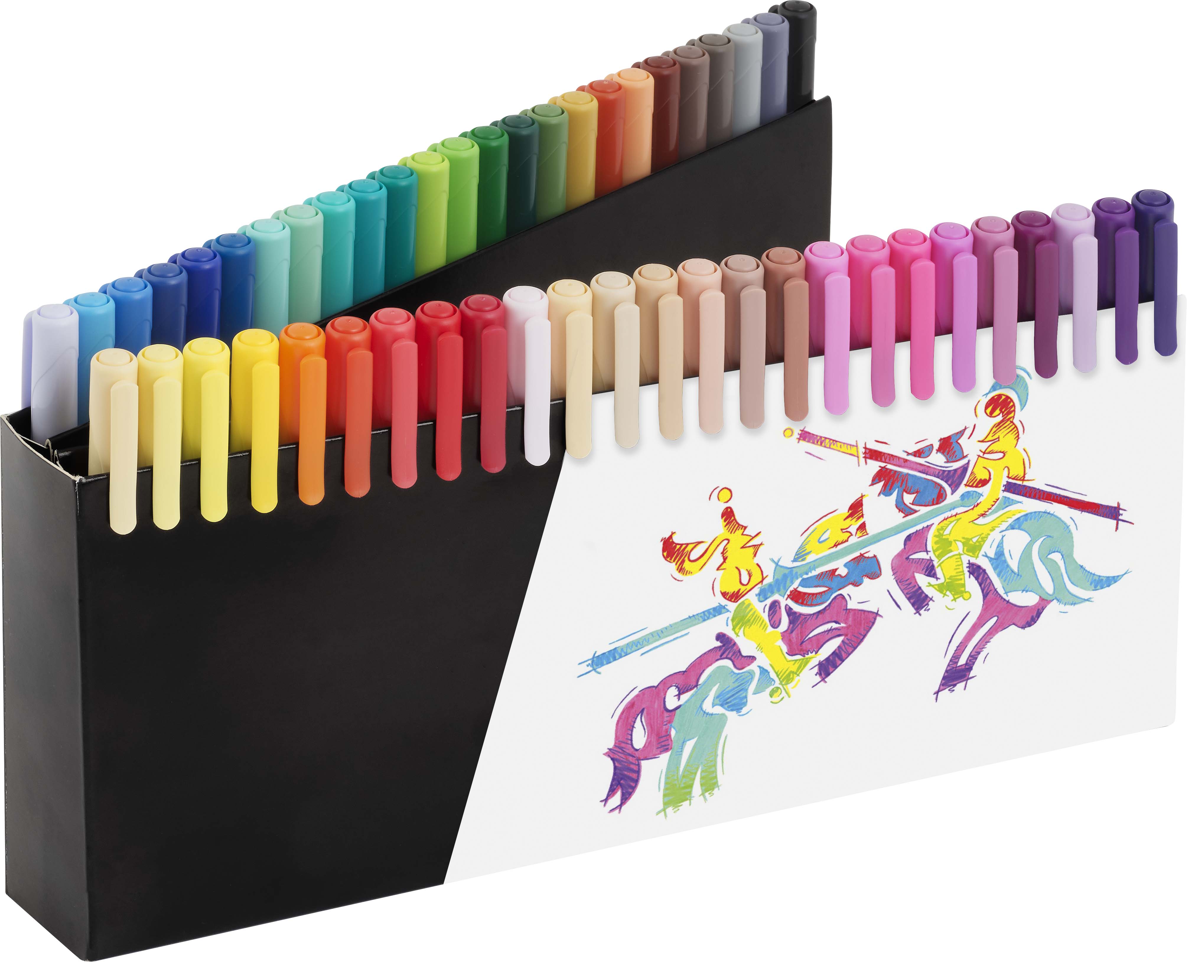 Pack de 50 rotuladores punta pincel Black Edition Faber-Castell Multicolor-2