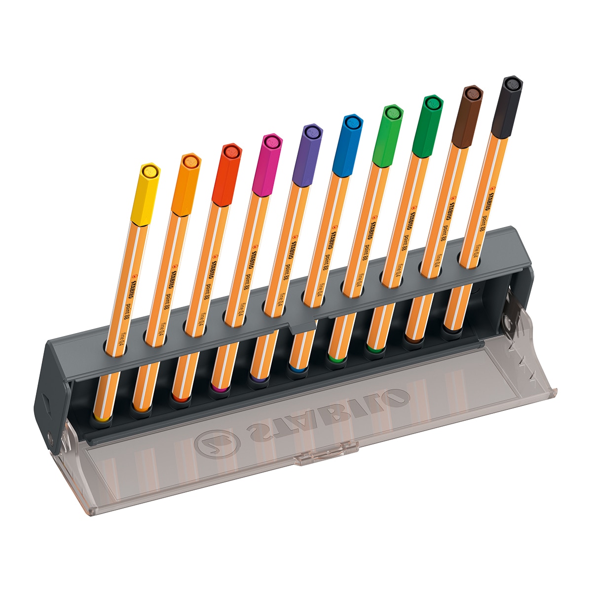 Set de escritorio con 10 rotuladores punta fina point 88 STABILO Multicolor Multicolor-3