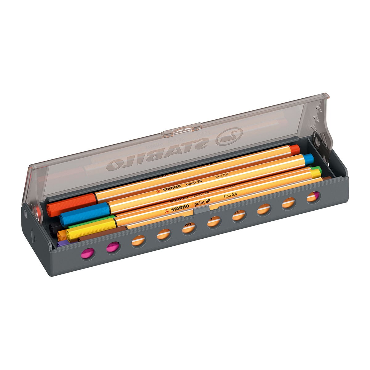 Set de escritorio con 10 rotuladores punta fina point 88 STABILO Multicolor Multicolor-4